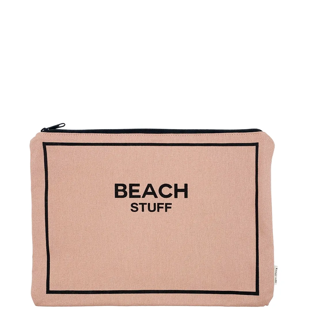 Monogram Beach Pouch for Bathing Suits and Sunscreen, Pink/Blush