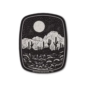 Night Butte Sticker-Black & Cream