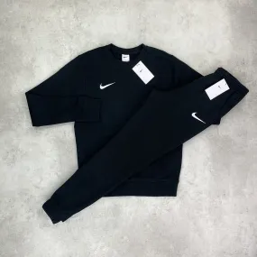 Nike Crew Neck Tracksuit Set Black