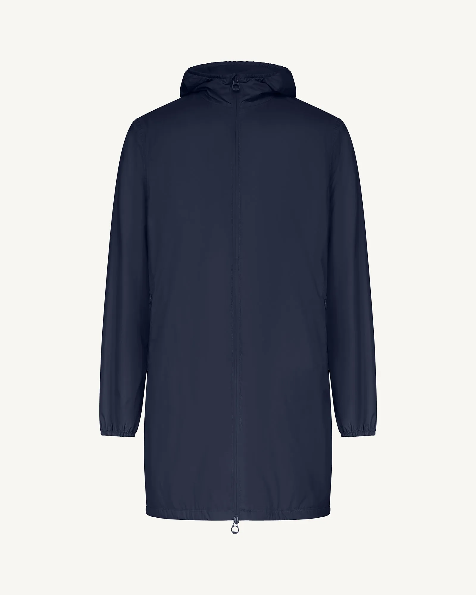 Oban Polar fleece-lined long waterproof jacket Navy