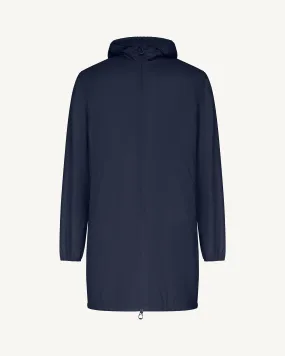 Oban Polar fleece-lined long waterproof jacket Navy