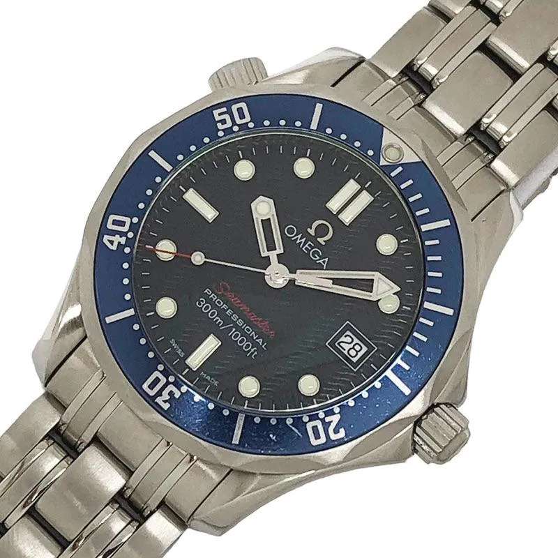 Omega Seamaster 300m 2223.80 Blue Stainless Steel Watch Men's Used