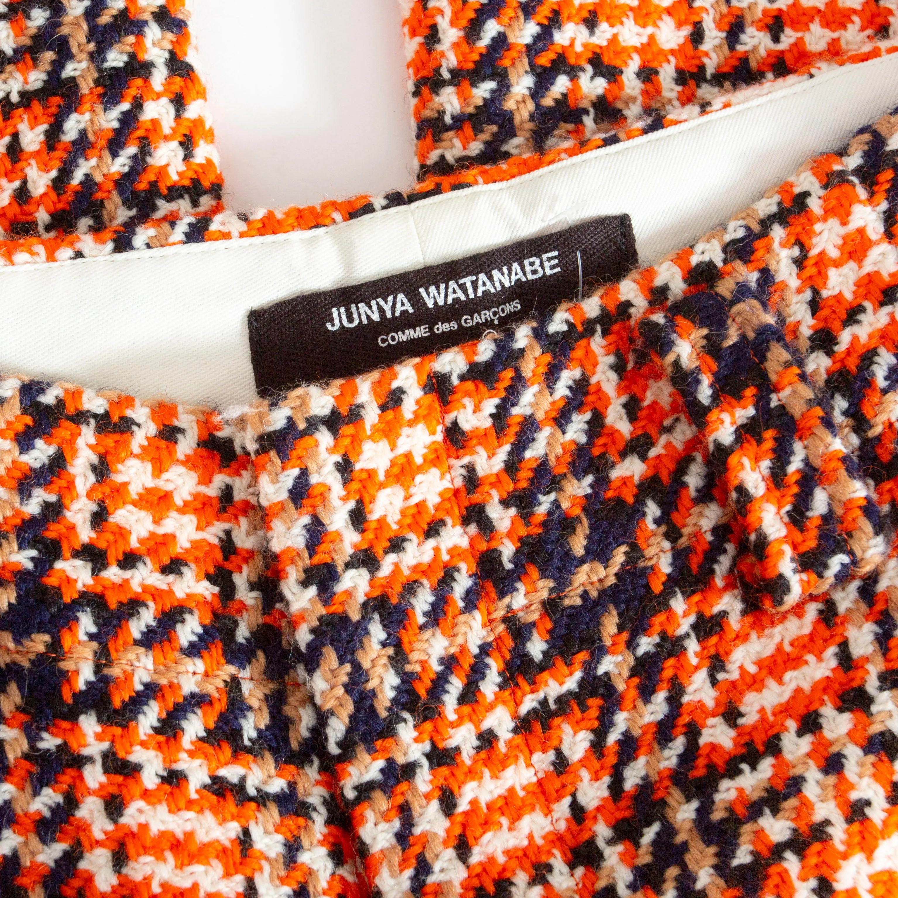 Orange and Black Wool Houndstooth Pants