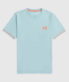 Psycho Bunny Kingwood Embroidered Twin Bunny Tee - Seafoam