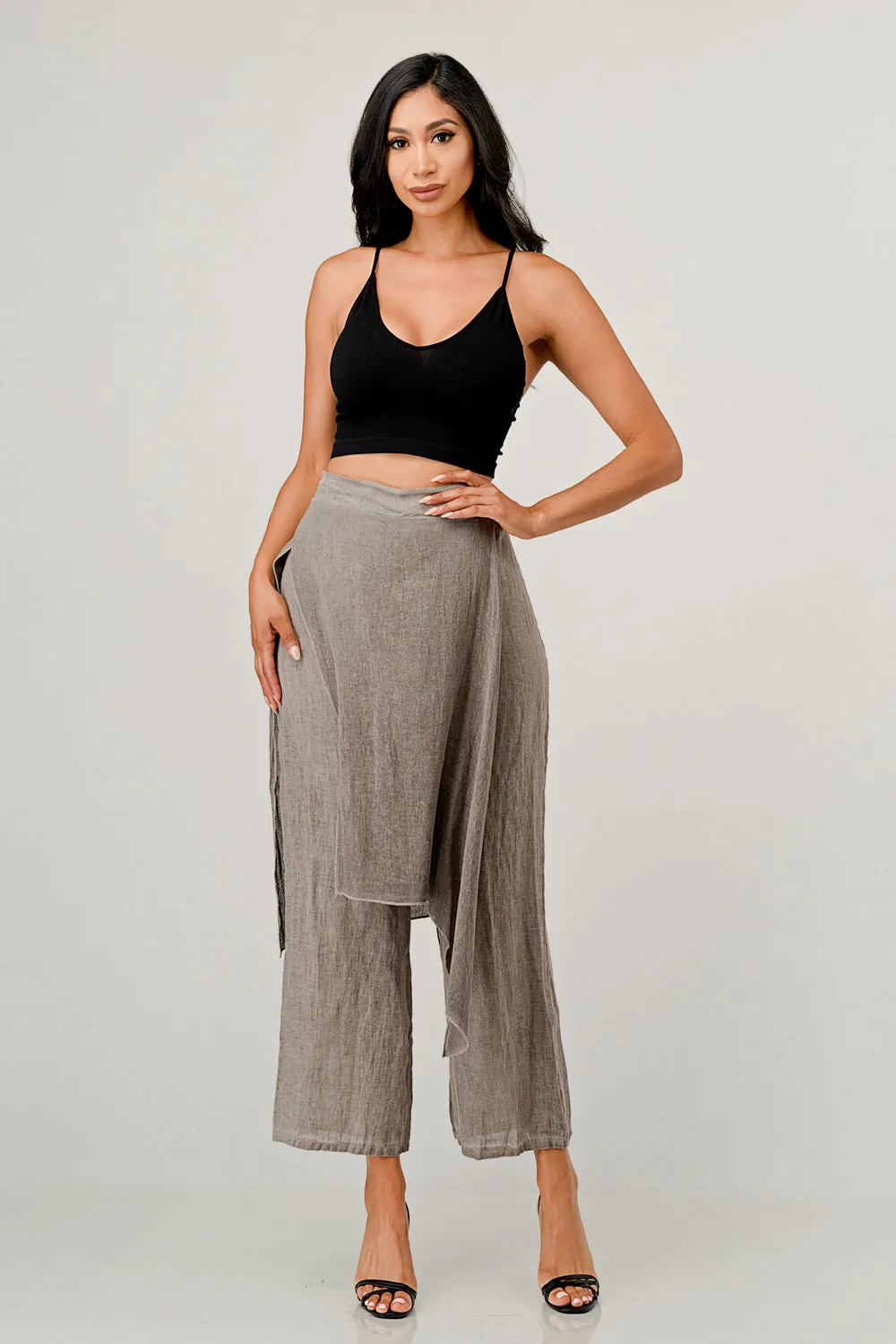 Raw Moda Linen Layered Minna Pants