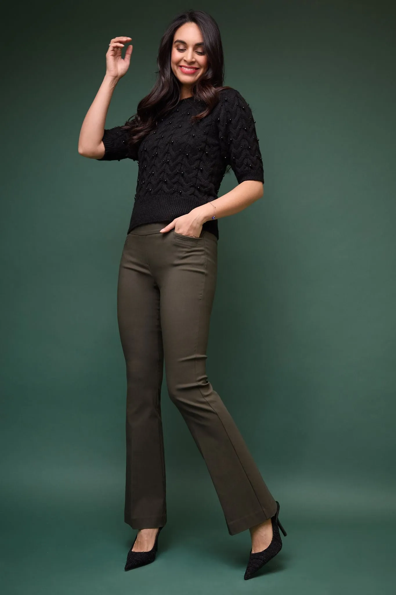 Rekucci EcoCosy Comfort Flare Pull-On Pant