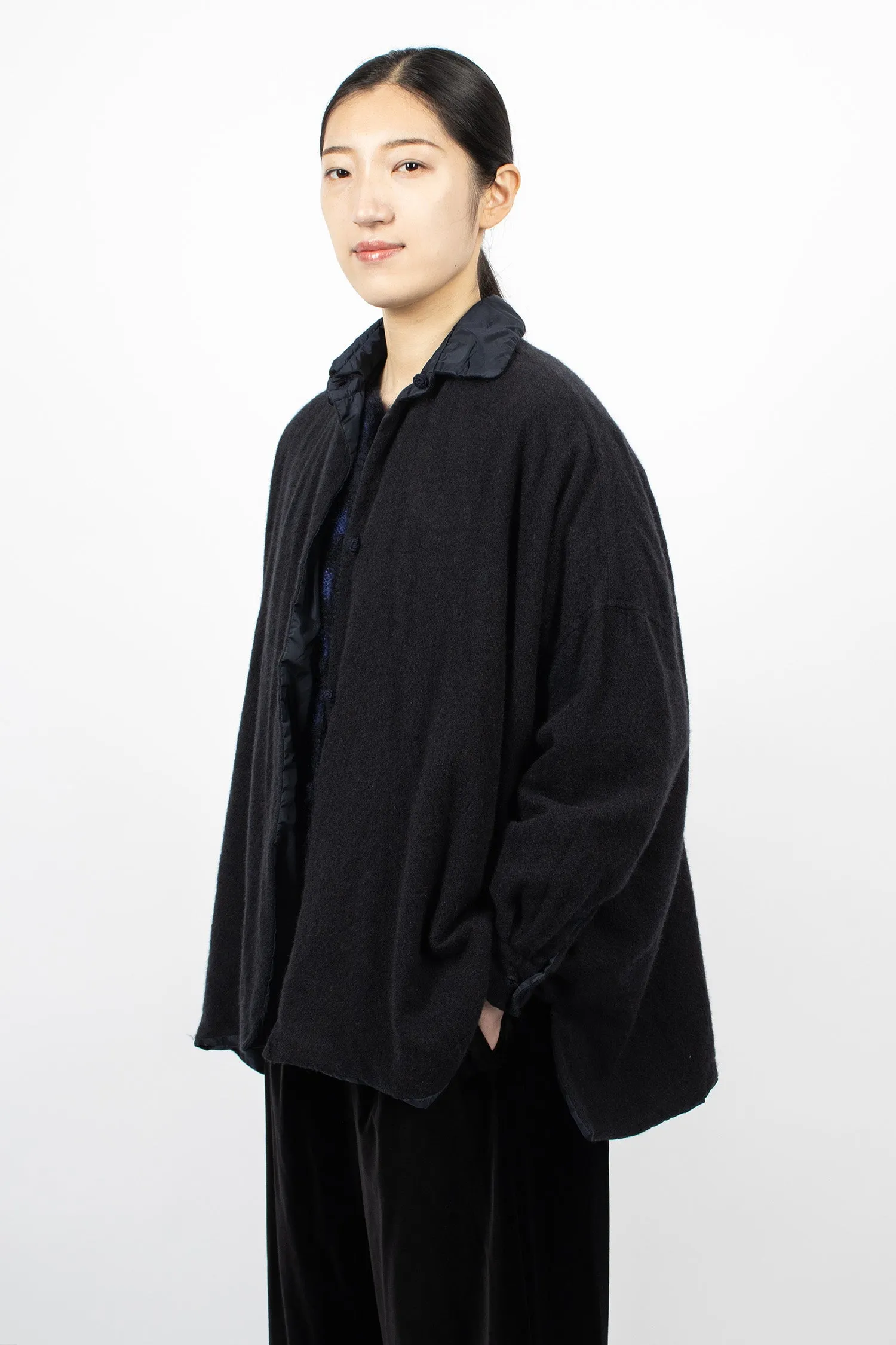 Reversible Cashmere Shirt Dark Blue