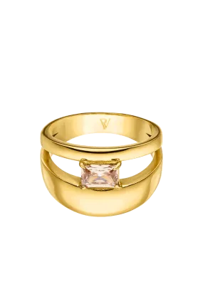 Rose Radiant Ring Gold