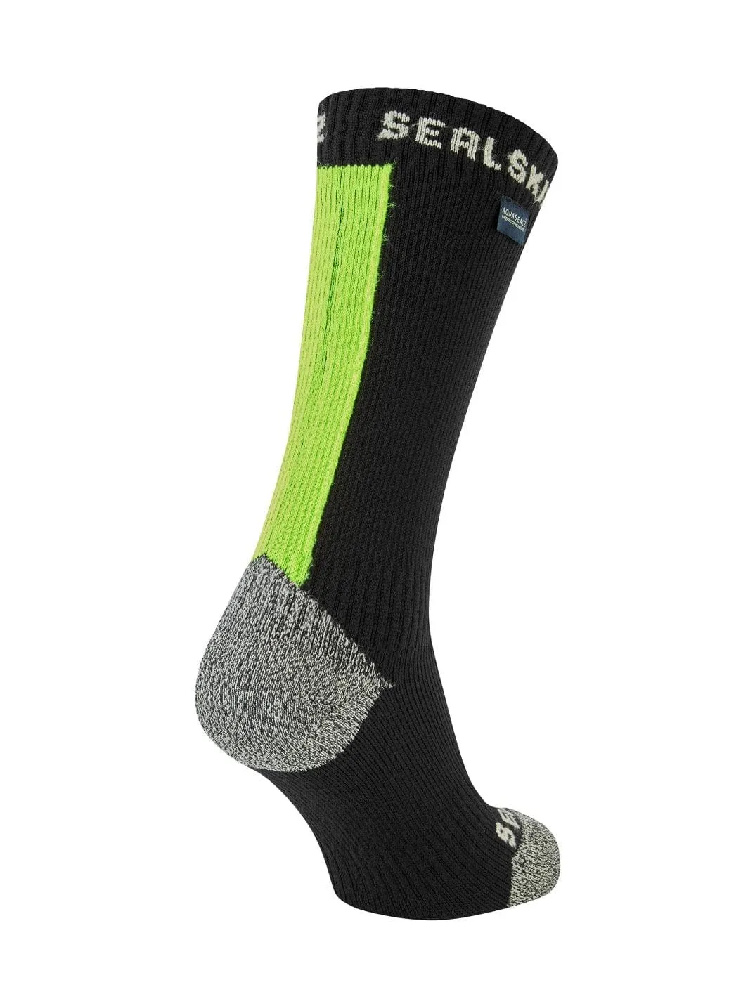 Sealskinz Waterproof Briston All Weather Mid Length Sock with Hydrostop in Neon Yellow AW24