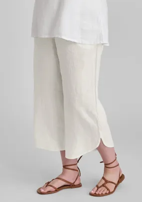 Shirttail Flood - Linen Pants with Elastic Waist