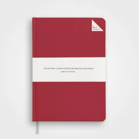 Stone paper notebook - A5 Hardcover, Pomegranate red