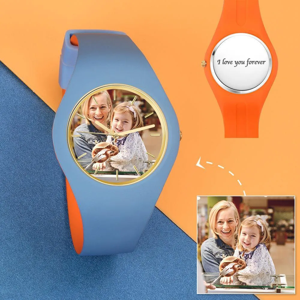 Unisex Custom Silicone Photo Watch 41mm