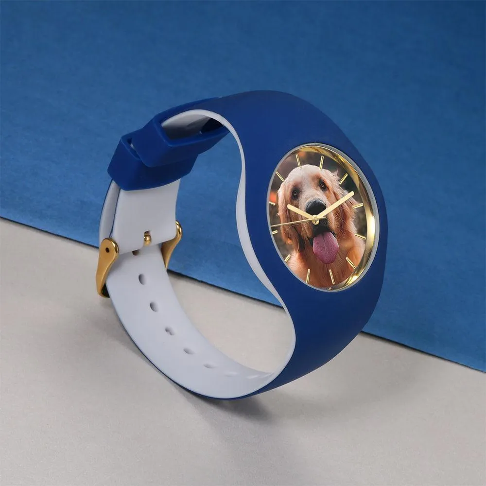 Unisex Custom Silicone Photo Watch 41mm