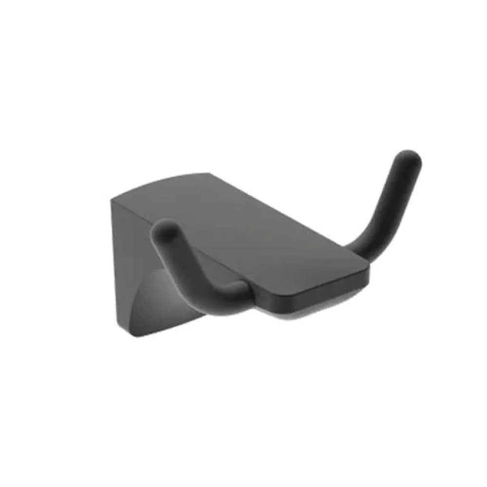 Venus II Robe Hook Matt Black 55 x 55mm