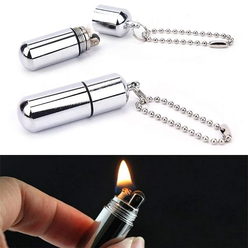 Waterproof Keyring Flint Capsule Match Lighter