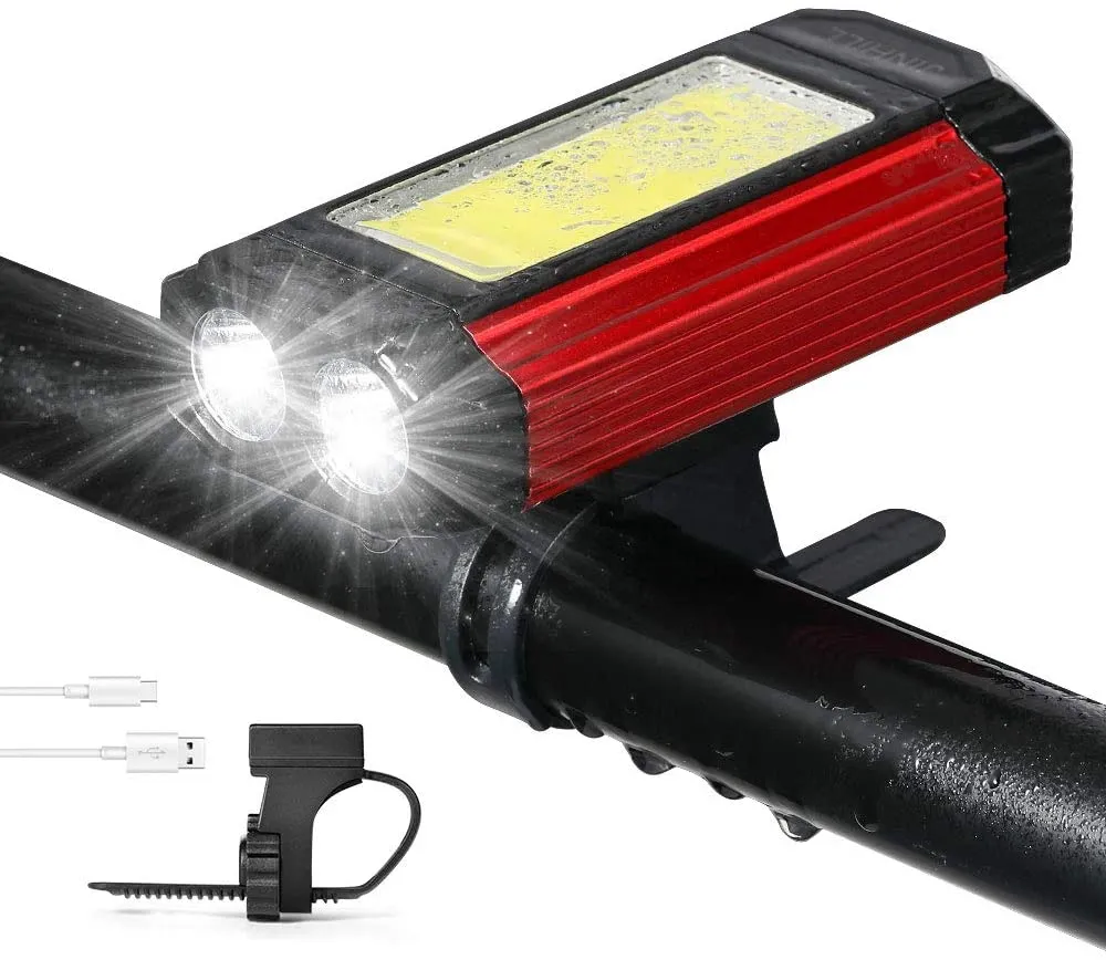 Waterproof USB Rechargeable Bike Front Light