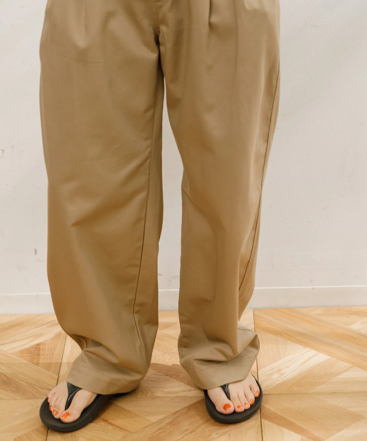 【WOMEN】upper hights 2TUCK WIDE CHINO PT